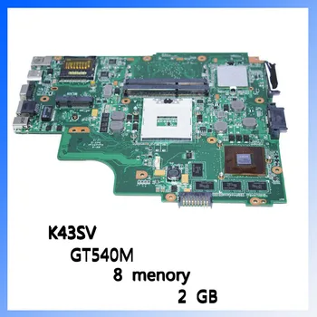 For ASUS laptop bundkort A43S X43S K43SJ A43SV K43SV K43SM serie bundkort GT540M RAM 2GB DDR3