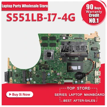 For ASUS S551LB S551LN S551LA R553L Ikke-integrerede GT740M 4GB i7-4500 CPU Laptop Bundkort systemkortet hovedyrelsen Bundkort