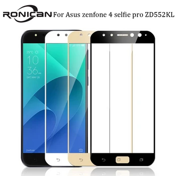 For Asus zenfone 4 selfie pro ZD552KL Hærdet Glas RONICAN Fuld Dækning Skærm Protektor ZD552KL Glas Hærdet Beskyttende