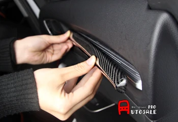For Audi A3 8V 2013 2016 Ægte Carbon Interiør Dashboard Midterste Konsol Strip Trimmer til Venstre kørsel