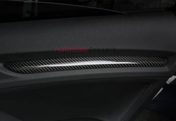 For Audi A3 8V 2013 2016 Ægte Carbon Interiør Døren Stripe Cover+Dashboard Midterste Konsol Strip Trimmer til Venstre kørsel
