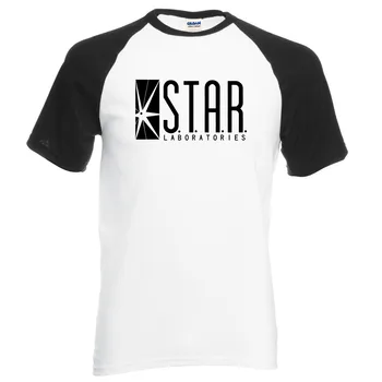 For Fans Flash-STJERNEDE S. T. A. R. labs mænd t-shirt til sommeren 2017 hot salg bomuld raglan mænd t-shirt fashion mærke tøj