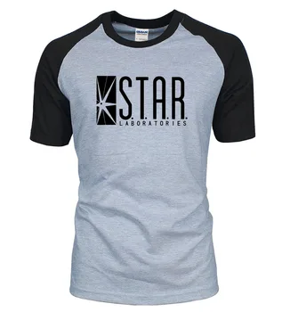 For Fans Flash-STJERNEDE S. T. A. R. labs mænd t-shirt til sommeren 2017 hot salg bomuld raglan mænd t-shirt fashion mærke tøj