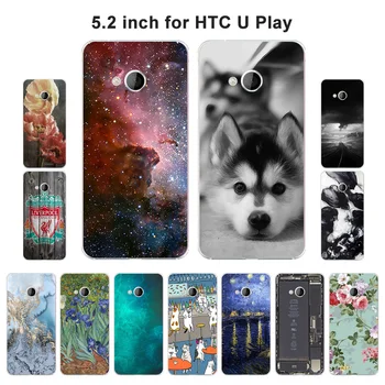 For HTC U Spiller Tilfælde Tpu Landskab Malet Blød Gel Back Cover taske til HTC U Spiller Silicon Cover til HTC U Spiller Coques 5.2
