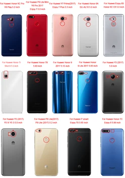For Huawei Honor 6A 6C 7C 7i 7X 9 Skud X Nyde 6S 7 7 8 Y3 Y5 P8 P9 Lite S Smart Mini Pro 2017 V9 Spille Plus Solf TPU Telefonen Sag