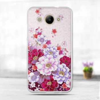 For Huawei Og3 2017 Tilfælde 3D Flower Soft Silikone TPU Back Cover Ultra Tynd Fundas Maleri Til Huawei Y5 Lite 2017 Telefonen Tilfælde