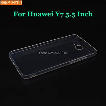 For Huawei Y7 Nye Ultra Tynd og Blød TPU Kamera Beskytte Silicium Gel Gennemsigtig Sagen Tilbage Dække For Huawei Y7 5.5