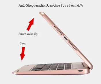 For iPad Air 2 Trådløse Bluetooth Tastatur taske Til iPad Air 2 Tablet PC, Flip Stå Dække +Stylus Gfit