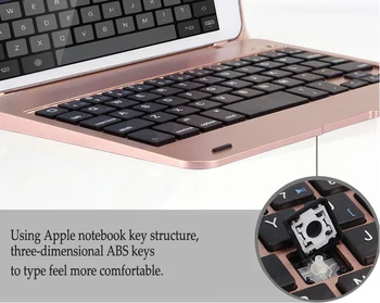 For iPad Air 2 Trådløse Bluetooth Tastatur taske Til iPad Air 2 Tablet PC, Flip Stå Dække +Stylus Gfit