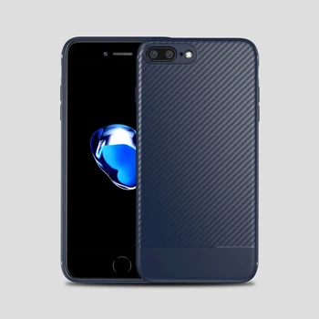 For iphone-7 plus 6 6s iphone8 Tilfælde Carbon Fiber Luksus Silicium Tilbage Tilbehør 8Plus Cover Case til iphone 8 plus X sager 6 s