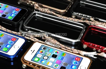For iphone5s Aluminium metal Værktøj-mindre CNC Kofanger UDLØSE Taktisk Udgave case for iphone 5 5S Frame cover med Klatring Reb