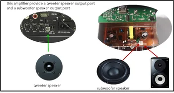 For Motorcykel\Bil\Hjemme-30W Forstærker Bord Audio Bluetooth-Amplificador USB-dac FM-radio TF-Afspiller Subwoofer DIY-Forstærkere