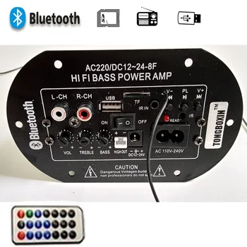 For Motorcykel\Bil\Hjemme-30W Forstærker Bord Audio Bluetooth-Amplificador USB-dac FM-radio TF-Afspiller Subwoofer DIY-Forstærkere