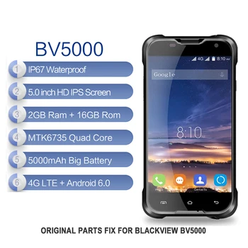 For Oprindelige Blackview BV5000 LCD-Skærm+Touch Screen Digitizer Sensor Glas Montering Udskiftning