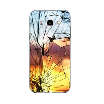 For Samsung Galaxy J5 2016 Telefon-etui Til Galaxy J510F Gennemsigtig J5 (2016) Ultra Tynd Cover ødelagt Skærm Mønster