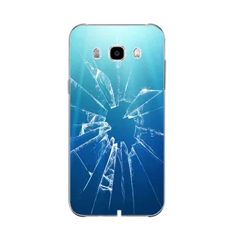 For Samsung Galaxy J5 2016 Telefon-etui Til Galaxy J510F Gennemsigtig J5 (2016) Ultra Tynd Cover ødelagt Skærm Mønster