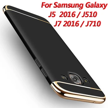 For Samsung Galaxy j5 j7 2016 tilfælde Luksus, Guld Plating Rustning mobiltelefon shell tilbage dække sagen for Galaxy J5108 J510F J7108 J7109f