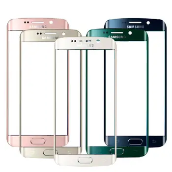For Samsung Galaxy S6 kant G925F Touch Screen Digitizer Sensor Front Glas Panel G925 G925V G920i Uden Home Knap