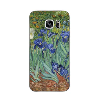 For Samsung Galaxy S7 Telefon-Etui Til Galaxy S7 G930 Gennemsigtig G9308 Ultra Tynd Cover Silicium Van Gogh Mønster Capa Gel