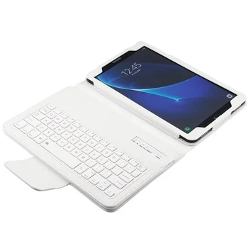 For Samsung Galaxy Tab 10.1 2016 T580 T585 T580N T585N Bluetooth-Tastatur Portfolio PU Læder Folio Case Cover + Pen + Film