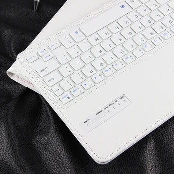 For Samsung GALAXY Tab med En 9,7 T550 T555 P550 P555 Aftageligt Bluetooth Tastatur Portfolio PU Læder Folio Case Cover + Gave