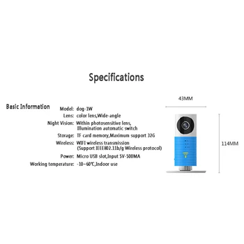 FORECUM 720P HD-Klog Hund Wifi Sikkerhed i Hjemmet IP-Kamera babyalarm Intercom Smart Telefon Lyd-Night Vision cam de seguridad