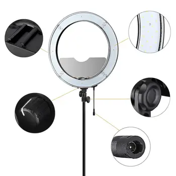 Foropal Selfie Dæmpbar LED Lys-Ring Til Makeup Foto/Studio/Telefon/Video Fotografering Ringformede Lampe Lys med Stativ/Spejl