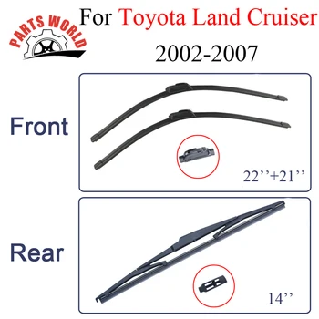 Forreste Og Bageste Viskerblade Til Toyota Land Cruiser 2002 2003 2004 2005 2006 2007 Gummi Forrude Bil Tilbehør