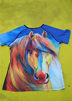 FORUDESIGNS 3D Crazy Horse Kvinder T-Shirt Til Piger Sommeren Kvindelige Casual-Shirt Korte Ærmer Ladies T-shirts Kvinde Feminine Toppe
