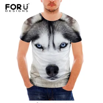 FORUDESIGNS Cool 3d-T-Shirt Herre,Teen Wolf Sommeren Mandlige T-shirt,Korte Ærmer t-shirt til Mænd,Sjove Streetwear t-Shirts til Mænd