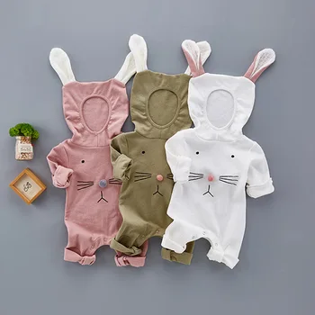 Foråret Baby Rompers Bomuld, Mærke Baby Kostumer Baby Drenge Piger Tøj 3 6 9 Måneder Sød kanin Spædbarn Buksedragt Tøj