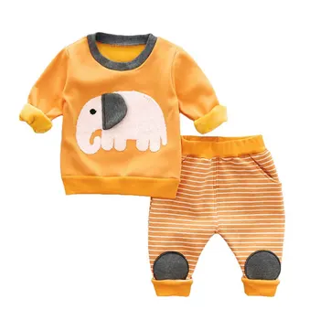 Foråret Nyfødte baby boy tøj dyr trøje + bukser, der passer 2stk sæt til buksetrold barn, drenge baby velet overtøj tøj sæt