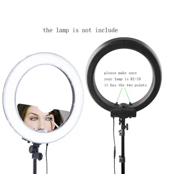 FOSOTO Ring Lys Tilbehør Omfatter Spejl Smart Telefon Holder til Makeup Kompatibel med RL-18 Ring Lampe, kun