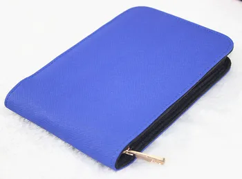 Fountain Pen Roller Pen blå Pu Læder taske til 12 Penne