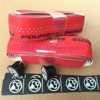 Fouriers Cykel Drop Styret Tape Wraps PU Fixed Gear Cykel Håndtaget Bånd, Bælte Med Huller Rød Sort