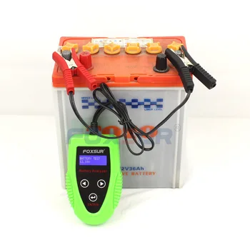 FOXSUR 12V Bil batteriet tester Auto Batteri Analysere Bil Afgift Diagnostisk Værktøj, Gel, AGM VÅD CA SLA Batteri CCA IR SOH Scanner