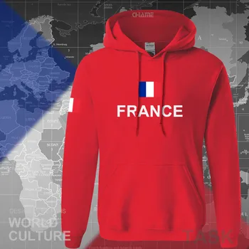 Frankrig hættetrøjer mænd sweatshirt sved nye hip hop streetwear tøj trøjer FRA løs træningsdragt nation fransk flag fleece FR