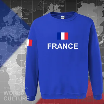 Frankrig hættetrøjer mænd sweatshirt sved nye hip hop streetwear tøj trøjer FRA løs træningsdragt nation fransk flag fleece FR