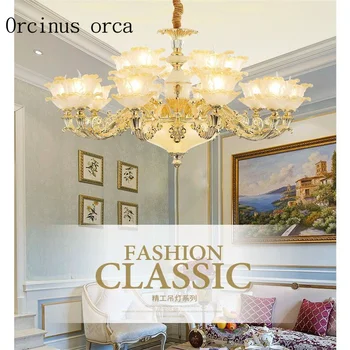 Fransk prismekrone luksus atmosfære villa stue, soveværelse, spisestue lampe Europæisk stil retro have Lysekrone