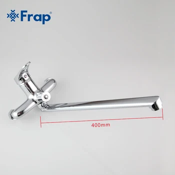 Frap Badeværelse Mixer 40cm rustfrit stål lang næse outlet messing bruser faucet F2213