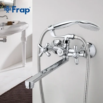 FRAP Traditionelle badeværelse vandhaner 300 mm lange vand outlet rør bevæge sig 90 grader til venstre og højre F2225 F2224