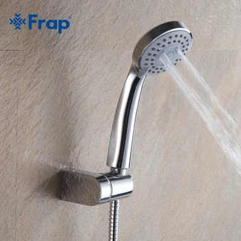 Frap Tredje justering af gear vandbesparende runde brusehoved ABS plast hånd holder regn spray bad med brusebad Badeværelse Tilbehør F01