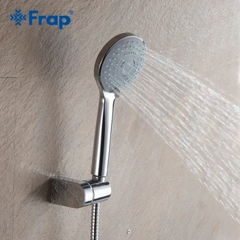 Frap Tredje justering af gear vandbesparende runde brusehoved ABS plast hånd holder regn spray bad med brusebad Badeværelse Tilbehør F09
