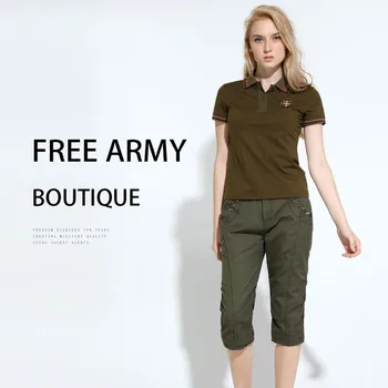FreeArmy Grøn Camouflage Slank Shorts Kvinder Halvdelen Medium Talje Militære Stil Sommeren Kvindelige Løbere Shorts Casual Capris Plus Størrelse