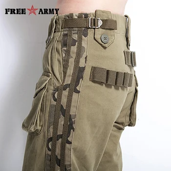FREEARMY Plus Size Kvinder Bukser, Casual Mid Khaki Talje Cargo Bukser Militære Damer Bukser Lommer Parrets Udendørs Bukser