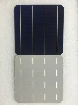 Fremme!!! 50stk 20.6% 5W 156.75 mm 4BB Monokrystallinske Solcelle for DIY solar panel