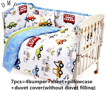 Fremme! 6/7PCS baby sengetøj sæt ,Dynebetræk,barneseng sæt til drenge ropa de cuna ,120*60/120*70cm