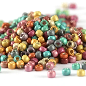 Frø perler 2mm 1000pcs Mørk brun rød/håndlavet DIY runde spacer perler, smykker engros,Japan matteret Lampwork glas perle