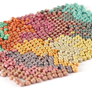 Frø perler 2mm 1000pcs Mørk brun rød/håndlavet DIY runde spacer perler, smykker engros,Japan matteret Lampwork glas perle