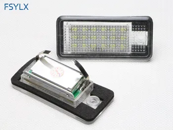 FSYLX fejlfri LED Licens Nummer Plade Lys Lampe til AUDI A3 8P A6 4F A4 B6 Q7 TDI Canbus Bil LED Nummerplade Lys A3 A6